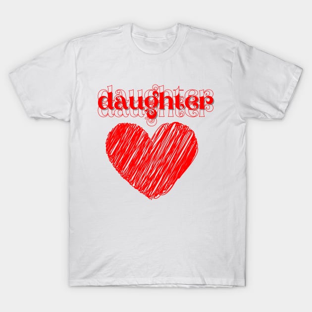 Family Matching Mommy Daddy Daughter Son Valentine Design T-Shirt by mook design